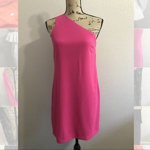 Charles Henry one shoulder shift dress